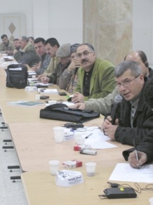 Mobilization as part of the Civitas Project hosted by BADIL  in Dheisha Camp, 2004. (© BADIL)