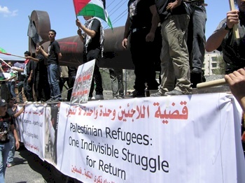 جانب من فعاليات إحياء ذكرى النكبة ال60، مخيم عايدة (تصوير: مركز بديل)